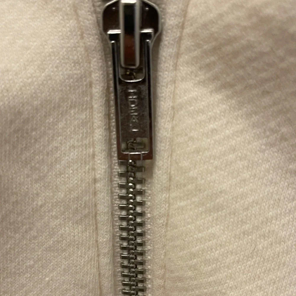 J. Crew Factory Off-White Zip-Up Hoodie - Picture 5 of 6